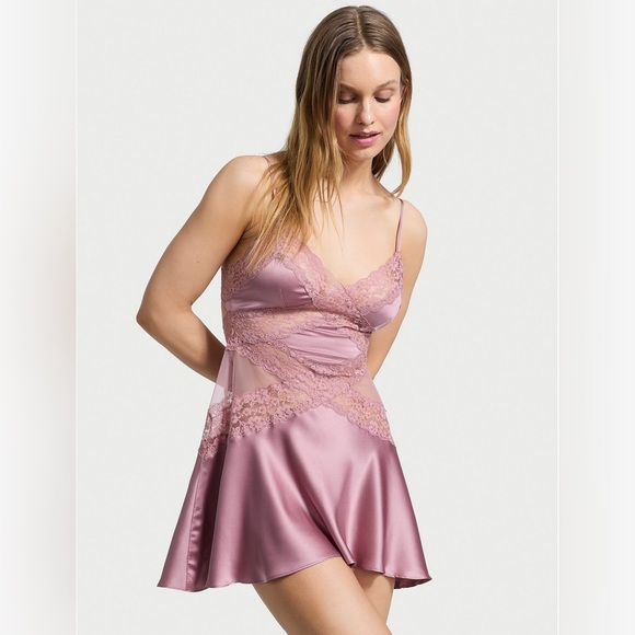 Victoria's Secret Other - Elegant Pink Lace slip dress